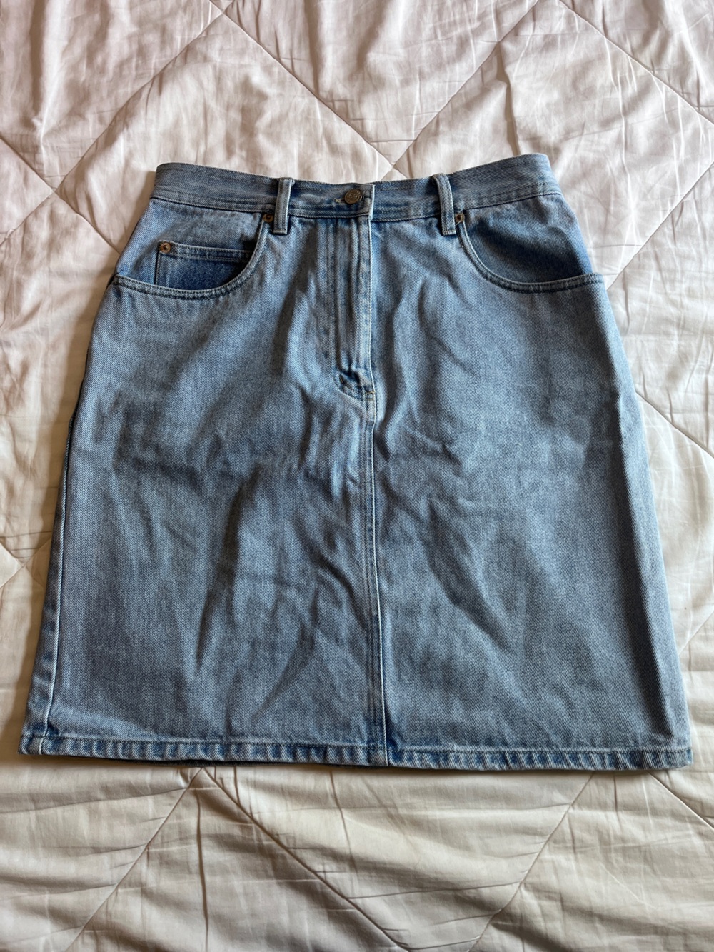 Vintage Bill Blass Light Denim Skirt